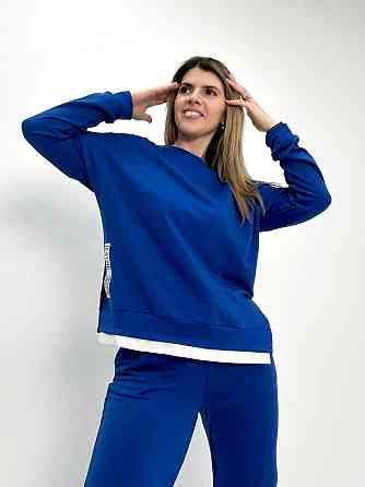 Трикотажний костюм-двійка "Spring" оптом | Батал | Розпродаж моделі Електрик, 54-56 Київ