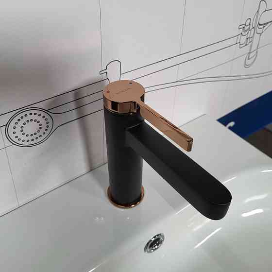 Смеситель для раковины Volle MORA de la noche+oro черный/золото 1537.010126 Киев