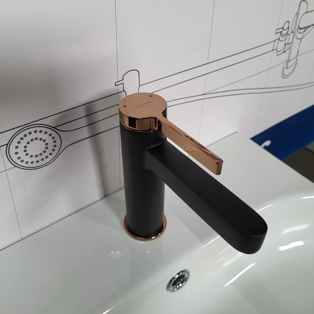 Змішувач для раковини Volle MORA de la noche+oro чорний/золото 1537.010126 Київ - фото 6