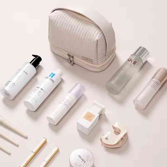 Косметичка для пренадлежностей из искусственной кожи для макияжа,бежевый Каменец-Подольский