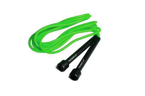 Скакалка PowerPlay 4201 Basic Jump Rope Зелена 2,8m для занять фітнесом вдома і в тренажерному залі Київ