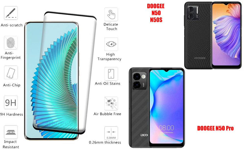 Захисне скло HyperGlass Pro для DOOGEE N50, N50S, N50 Pro – максимальна чутливість та захист Київ - фото 2