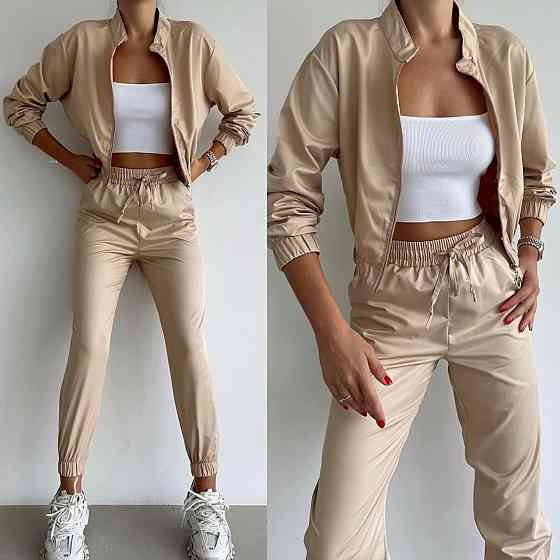 Жіночий стильний повсякденний костюм турецька плащівка Моко, 44/46 Одеса