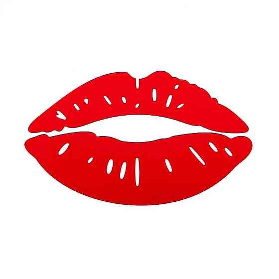 Зеркальный декор губы красные, 2 штуки Киев