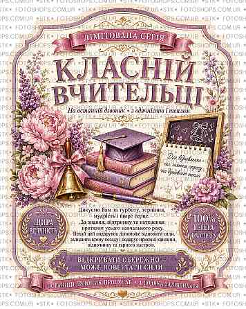 Етикетка на пляшку вина або ігристого для вчителя | Подарункова наліпка на пляшку | Етикетка та контретикетка для вчителя Одеса