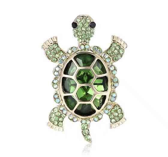 Брошка "Черепашка" Зелений (0225) Сміла