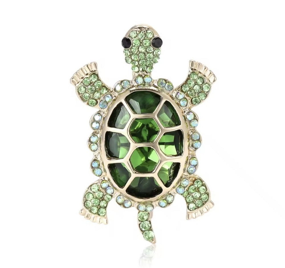 Брошка "Черепашка" Зелений (0225) Сміла - фото 2