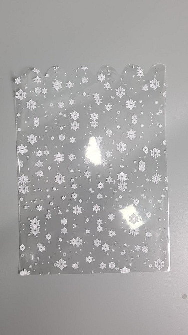 Пакет з малюнком для пакування подарунків (20*30) No382 (ажурний) "Сніжинки" (100 шт.) Харків - фото 1