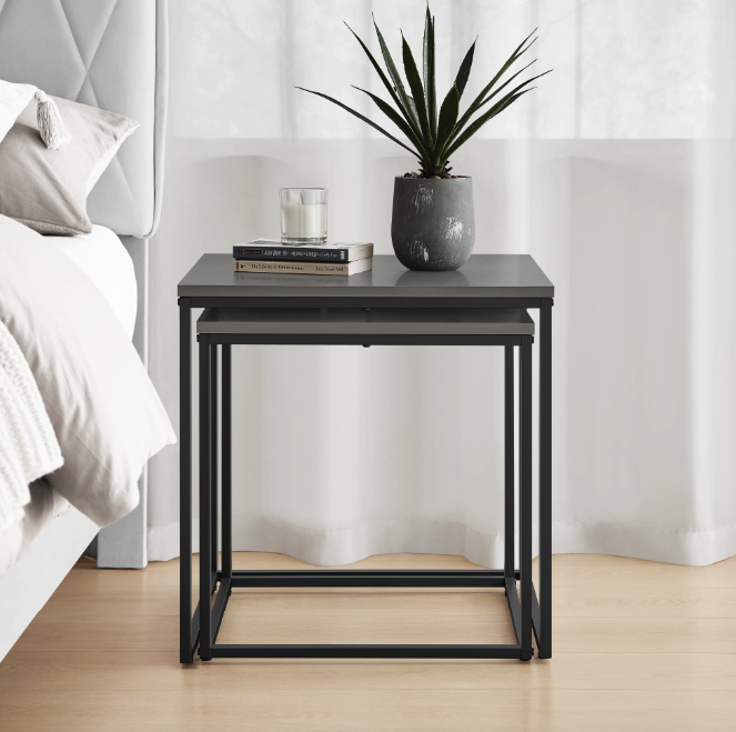 Комплект журнальних столиків Leobert Nika квадратні графітовий Київ - фото 7