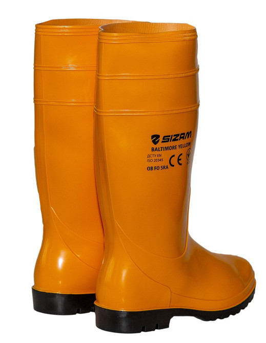 Сапоги рабочие защитные из ПВХ Sizam Baltimore Light Yellow 46 Рівне - фото 2