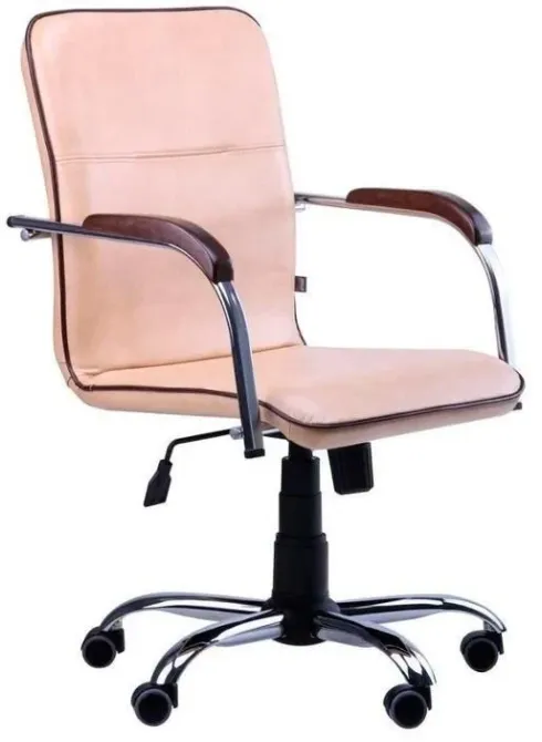 Офісне Крісло Керівника Richman Samba Zeus Deluxe Coffee Milk Хром М3 MultiBlock Бежевий Київ - фото 1