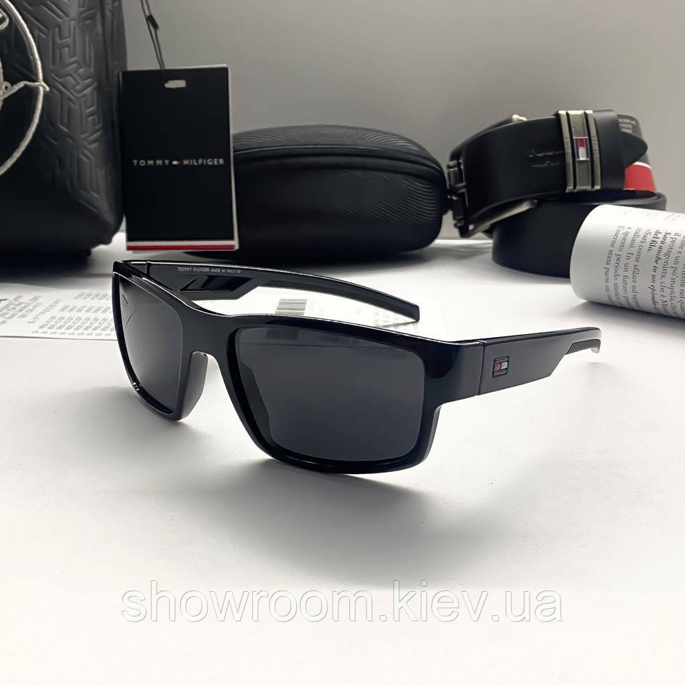 Чоловічі сонцезахисні окуляри з поляризацією Tommy Hilfiger (0376) Київ - фото 1
