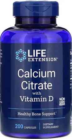 Цитрат кальцію Д3 Life Extension Calcium Citrate with Vitamin D 200 кап Київ