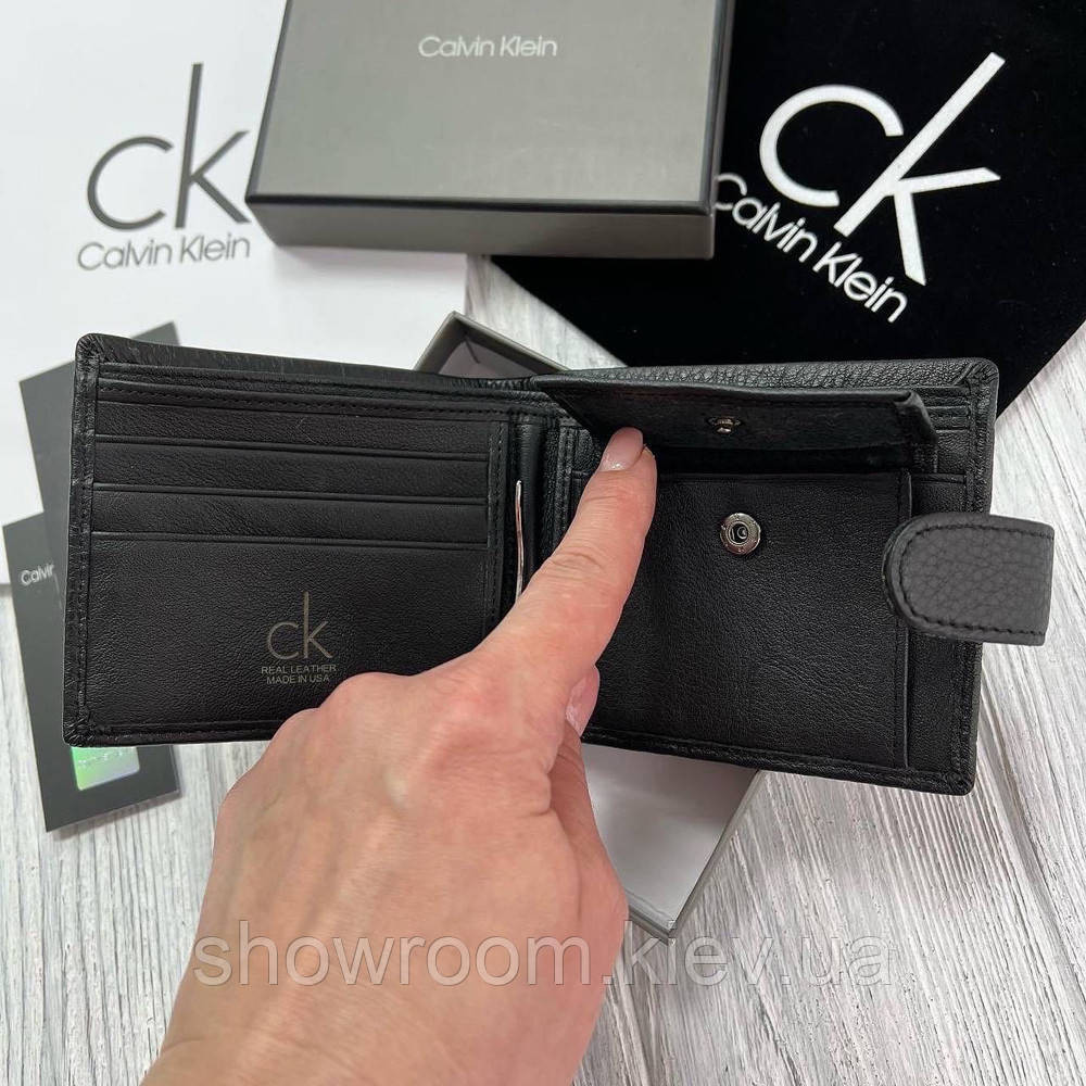 Чоловіче шкіряне портмоне з зажимом (208) подарункова упаковка Київ - фото 3