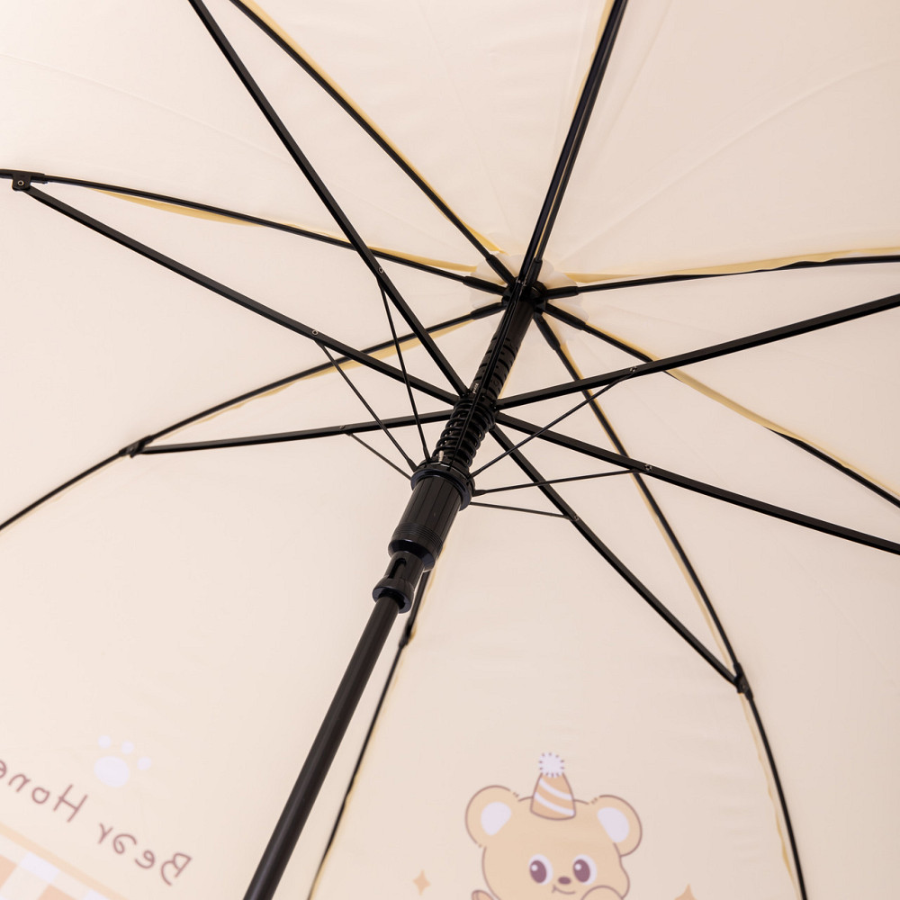 Класична дитяча парасолька-тростина напівавтомат з поліестеру міцна надійна 8 спиць діаметр 94 см Жовтий HP-23-11Y Коломыя - изображение 9