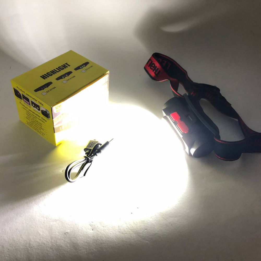 Налобный светодиодный фонарь для ночных прогулок, Фонарь на голову со встроенным аккумулятором RJ-59 Львов - изображение 1