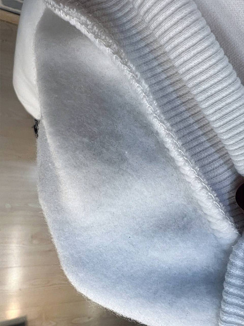 Костюм женский Quzen 478-480 короткое худи с капюшоном и брюки джоггеры на резинке флис белый, белый, L Киев - изображение 8