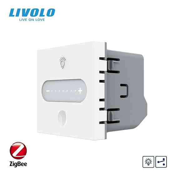 LIVOLO Розумний сенсорний димер LIVOLO, білий, прохідний / перехресний, ZigBee, 2А 230В, без не Коломыя