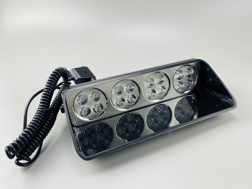 Маячок проблисковий S16 (стробоскоп) 16 led мигалка автомобільна синя+червоний спалах (під скло) Мукачево - фото 7