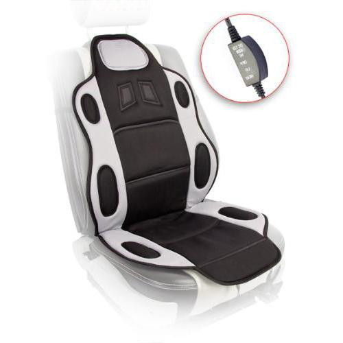 Накидка на сидіння висока з підігрівом H 19002 GY/BK 115x49 см з перемикачем Харків - фото 1