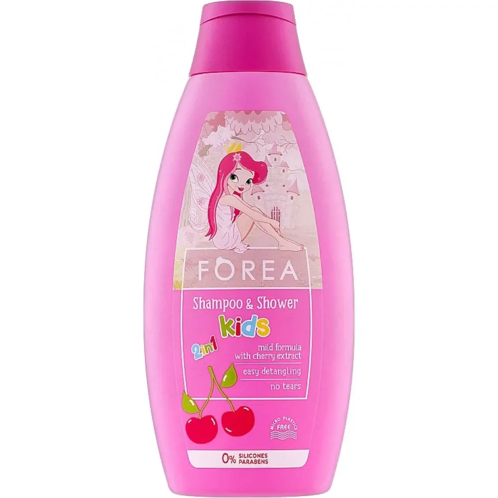 Шампунь-гель для душа с фруктовым ароматом Forea For Kids Shower & Shampoo вишенка 500 мл Львов - изображение 1