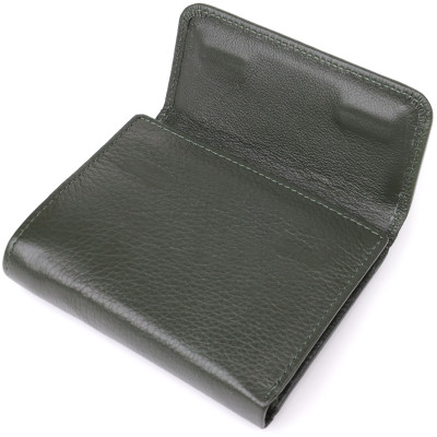 Гаманець ST Leather З натуральної шкіри Зелений (23074) Вінниця - фото 9