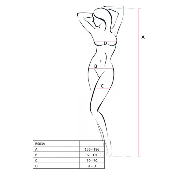 Бодістокінг Passion BS034 white, комбінезон, імітація боді і панчіх Львів