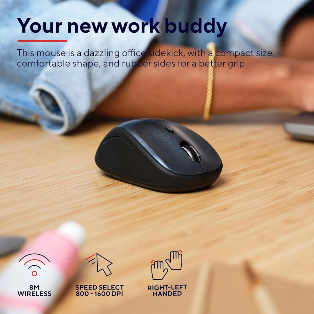 Миша Trust Yvi FX чорна бездротова USB 2.4GHz оптична 800/1600 DPI компактна з підсвіткою для ноутбука і ПК Київ - фото 8