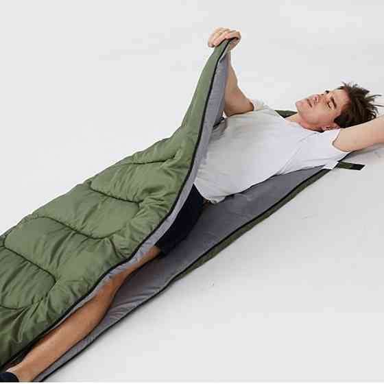 Спальный мешок-одеяло до 0 градусов, 210×75см, Олива / Туристический спальник с капюшоном / Спальник для ВСУ Киев