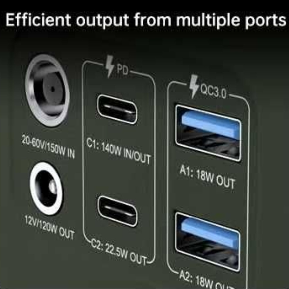 Повербанк AP200L 60000mAh (192Wh) PD140W, вихід 12V, висувний ліхтар. Київ - фото 6