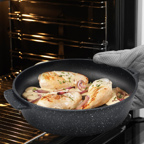 Сковорідка-сотейник d24см + знімна ручка а/п Marble MR-4724 Maestro Житомир - фото 6