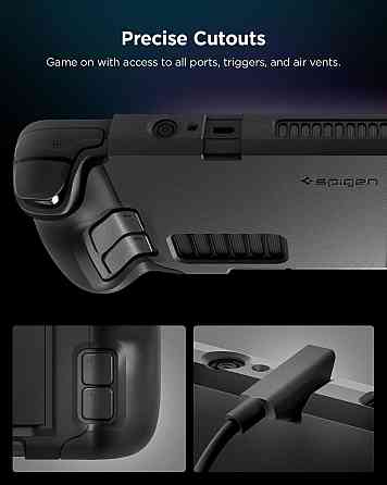 Чохол Spigen Thin Fit Pro ACS06040 для Steam Deck LCD/OLED Чорний TPU+PC з підставкою тонкий протиударний антисcratch Київ