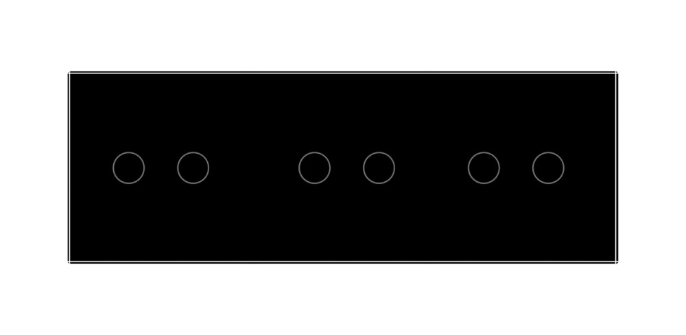 LIVOLO Розумний сенсорний прохідний/перехресний вимикач 6 сенсорів (2-2-2) Livolo чорний скло ( Коломия - фото 6