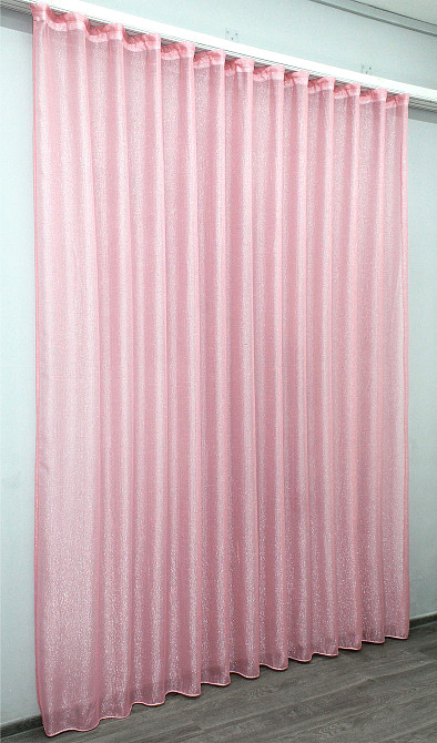 Тюль VR-Textil 1302т Батист с люрексовой нитью Розовый 300х250 см (42-0832) Киев - изображение 4