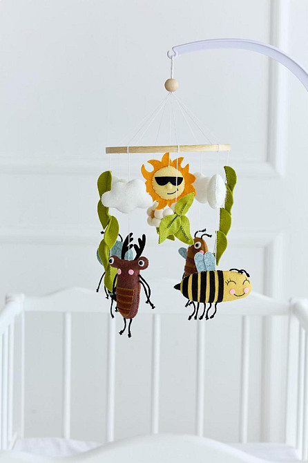 Дитячий мобіль на ліжечко WoollyFox "Жучки та бджілки" Київ - фото 2