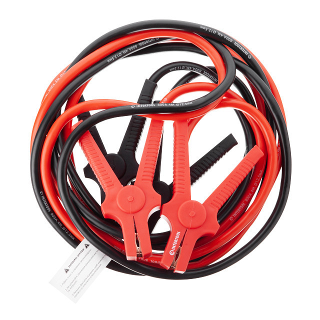 Пускові дроти 800 А, 4 м, до -40°C, чохол INTERTOOL AT-3050 Київ - фото 1