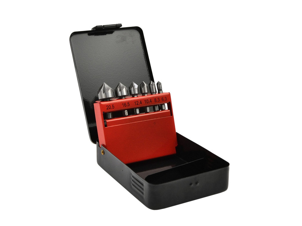 Зенківки металу конічні "GeKo" HSS, комплект 6шт, ( 6,6-20,5) Киев - изображение 1