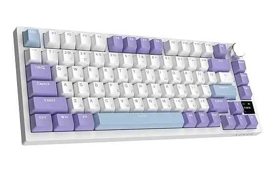 Клавіатура бездротова Ajazz AK820 Pro Flying Fish Switch Purple RGB With Screen (AK820PRO-FF-PWB) ( 11391 ) Харків