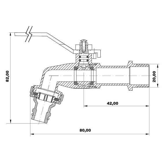 Кран пивний 1/2" СК (WP0063) Київ