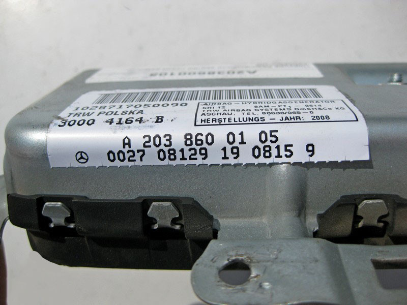 Mercedes-Benz  A2038600105 Подушка безпеки задніх лівих дверей CLS C219 C-Class W203 CLC C203 CLK C209 E-Class W211 Одеса - фото 3