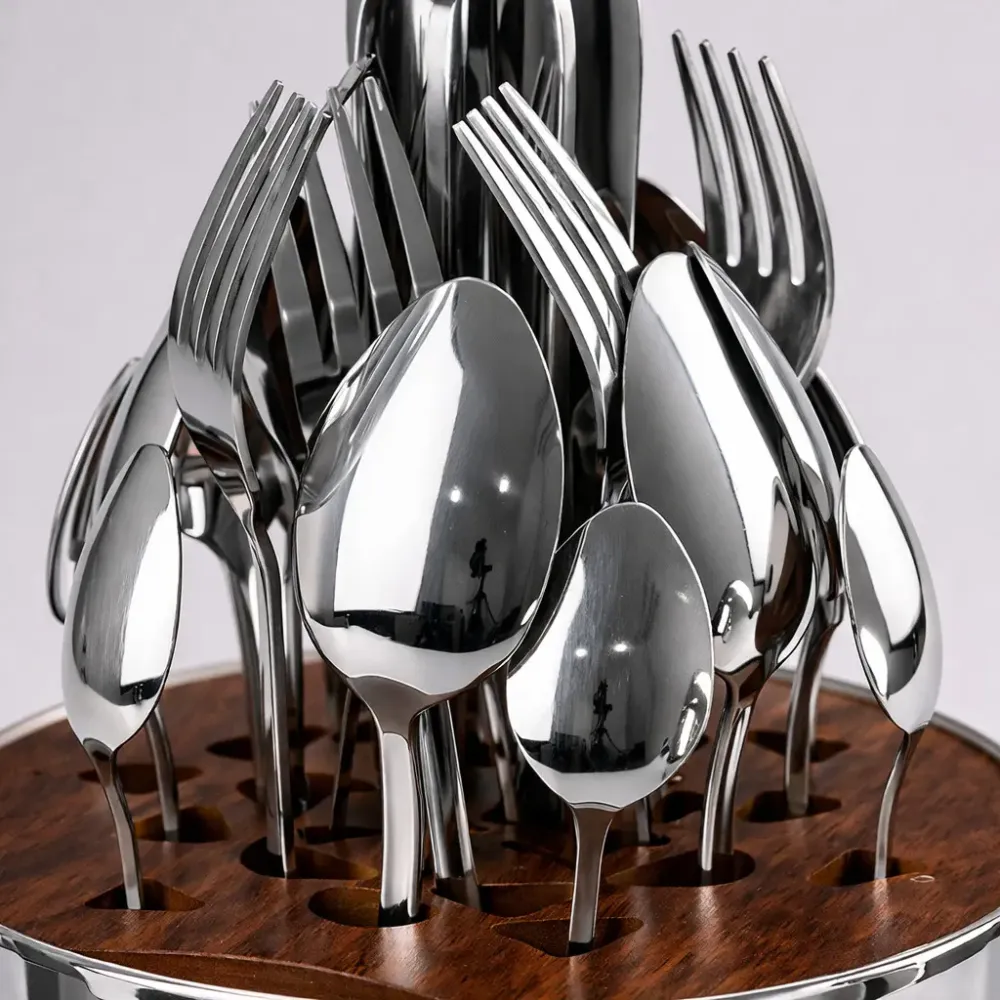 Столовые приборы из нержавеющей стали EGG 24 шт Silver Коломия - фото 4