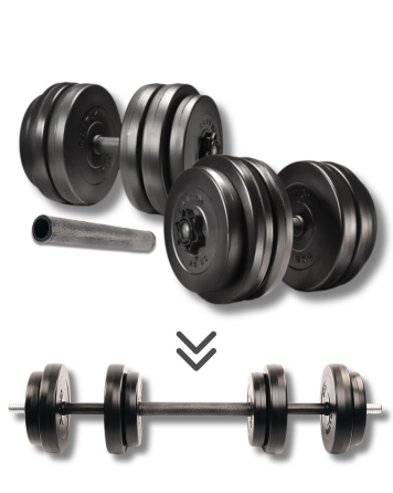 Гантелі Elitum 2х26кг + подовжувач грифа для штанги Київ