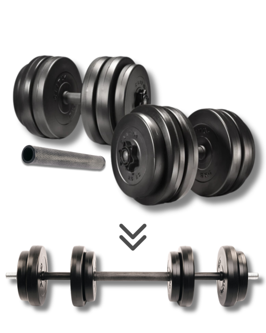 Гантелі Elitum 2х26кг + подовжувач грифа для штанги Київ - фото 1