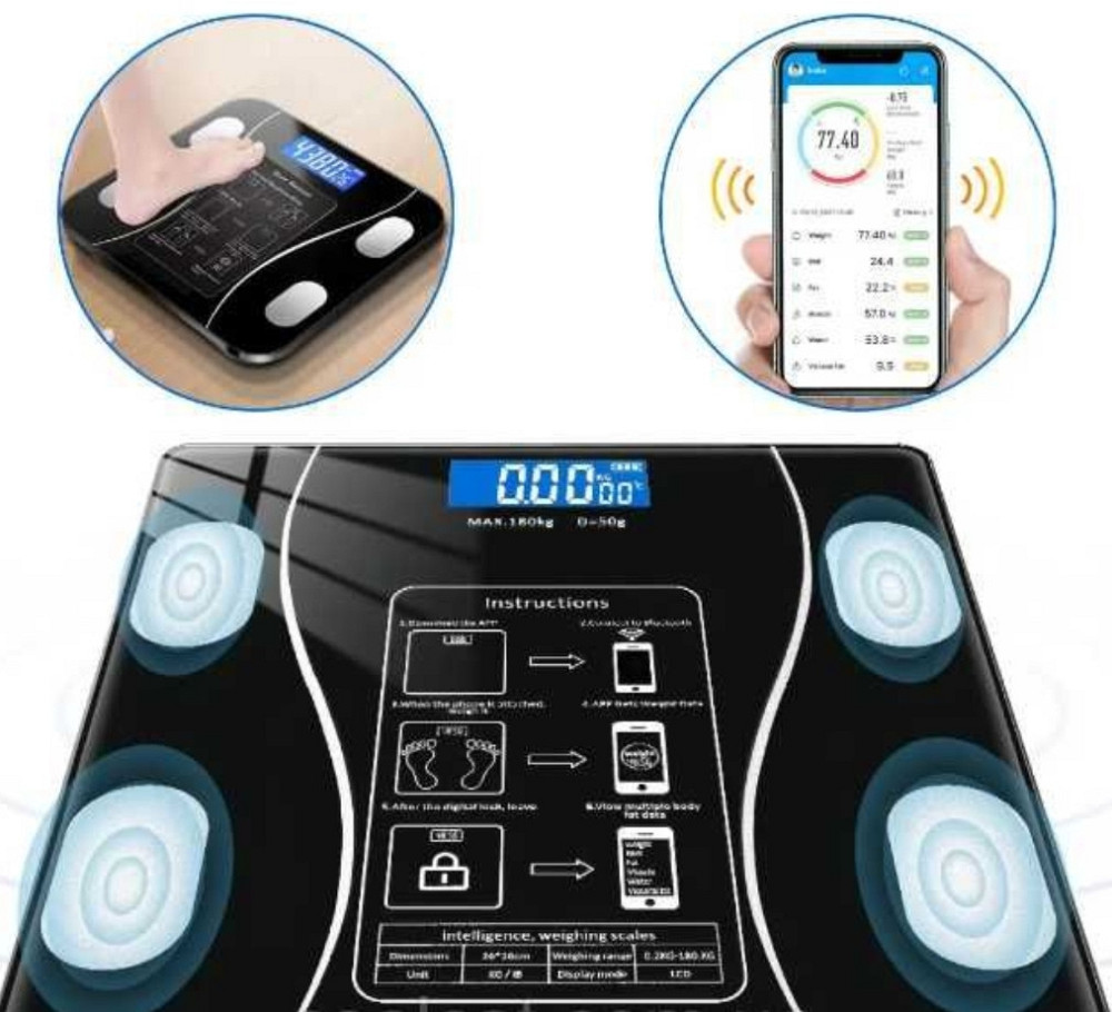АКЦІЯ! Розумні ваги bluetooth підлогові до 180 кг Умные весы Фитнес. Харків - фото 5
