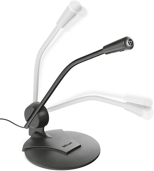 Настольный конденсаторный микрофон Trust Primo 3.5 мм проводной с подставкой 180 см черный Киев - изображение 5