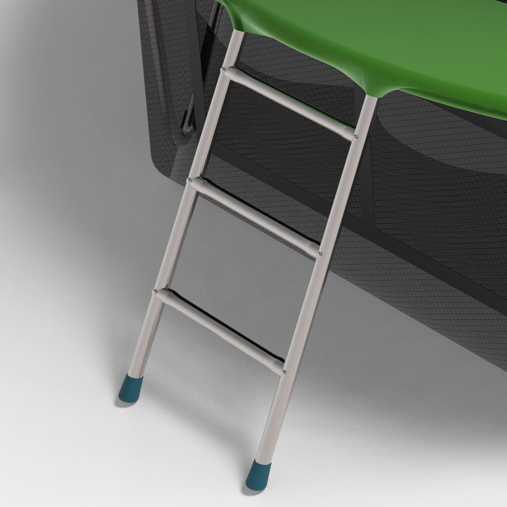 Батут FitToSky 183 см з внутрішньою сіткою та драбиною 36 пружин Б5141 Зелений Київ - фото 2