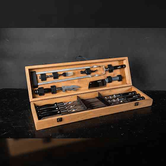 Шампури подарункові набір бокс для пікніка гриля та барбекю Оригінальні Віп подарунки на день народження татові, хлопцю, Тернопіль