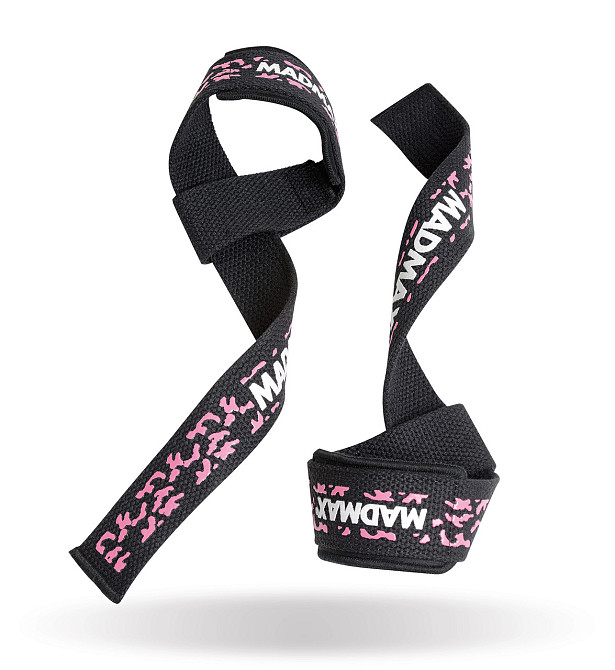 Лямки для тяги MadMax Camo Power Wrist Straps Camo/Pink Луцьк - фото 2