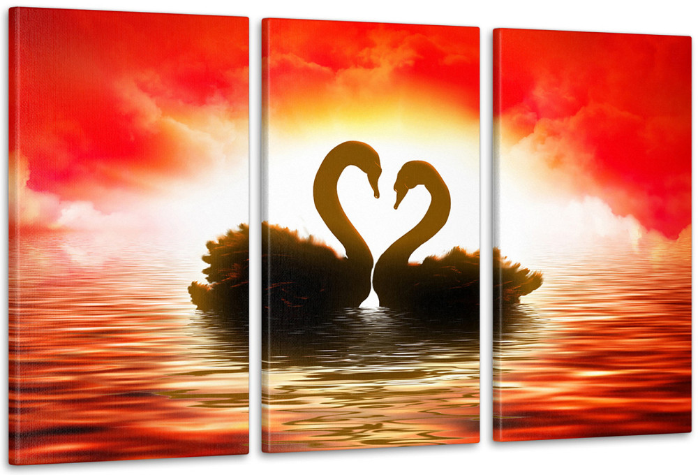 Модульная картина Природа Лебеди  Аrt-122_3А 100x150 см Киев - изображение 1