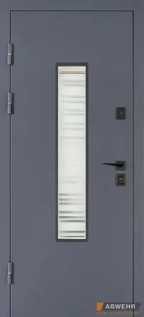 Вхідні двері Abwehr Defender Matrix 555 RAL 7021Т+ Вуличний вологостійкий МДФ Білий 960*2050 мм Київ